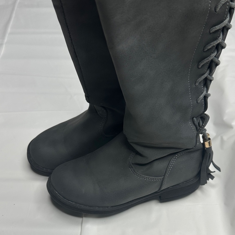 Gray Women's Knee-High Boots